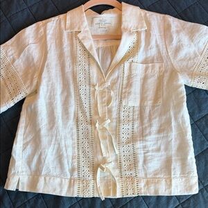 Trovata Birds of Paradis Cream Shirt